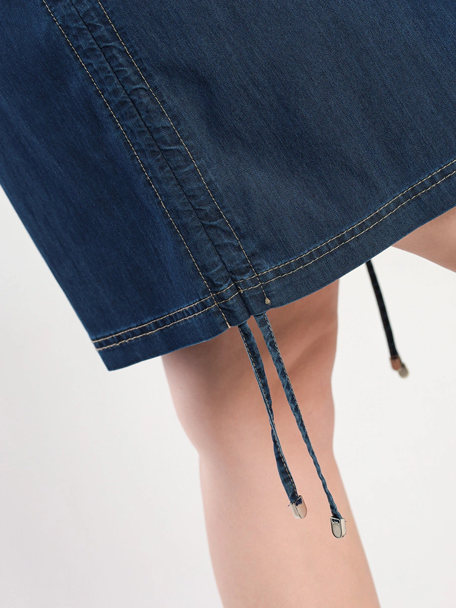 Платье свободного кроя синего цвета